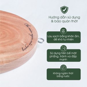 Thớt elip - gỗ xà cừ