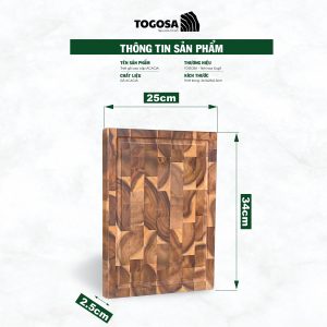 Thớt Gỗ Acacia Chữ Nhật - TOGOSA Gỗ Tràm