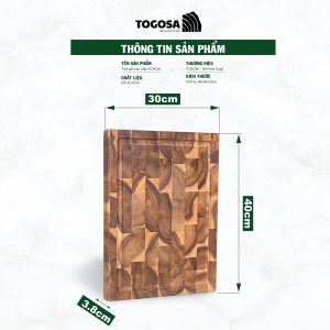 Thớt Gỗ Acacia Chữ Nhật - TOGOSA Gỗ Tràm
