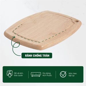 Thớt gỗ bầu dục