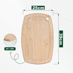 Thớt gỗ bầu dục