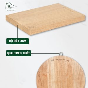 Thớt Gỗ Cao Su Chữ Nhật Dày – THOGOSA