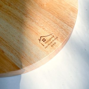 Thớt gỗ cao su tròn đại - dày - THOGOSA