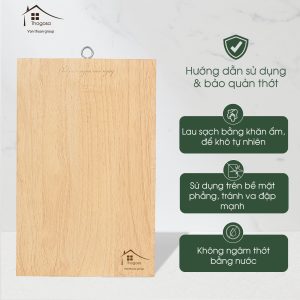 Thớt Gỗ Cao Su Chữ Nhật Dày – THOGOSA