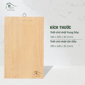 Thớt Gỗ Cao Su Chữ Nhật Dày – THOGOSA