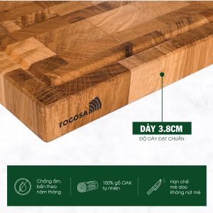 Thớt Gỗ Oak Cao Cấp - TOGOSA Gỗ Sồi Trắng