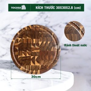 Thớt Gỗ Acacia Tròn - TOGOSA Gỗ Tràm