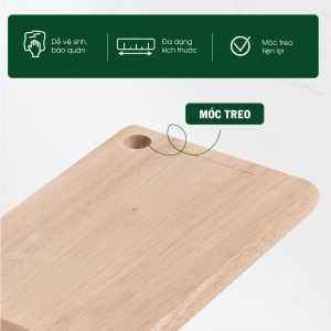 Thớt Gỗ Cao Su Hình Chữ Nhật - THOGOSA