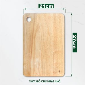 Thớt Gỗ Cao Su Hình Chữ Nhật - THOGOSA