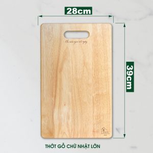 Thớt Gỗ Cao Su Hình Chữ Nhật Lớn – THOGOSA