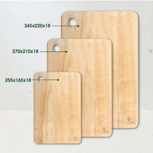 Thớt Gỗ Cao Su Hình Chữ Nhật - THOGOSA