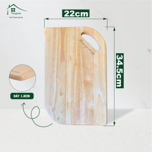 Thớt gỗ cao su chiếc lá lớn - THOGOSA