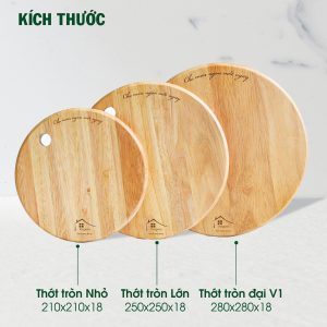 Thớt gỗ cao su tròn mỏng – THOGOSA