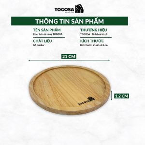 khay Gỗ Tròn Rubber Đa Năng
