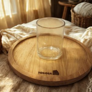 khay Gỗ Tròn Rubber Đa Năng