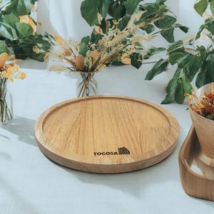 khay Gỗ Tròn Rubber Đa Năng