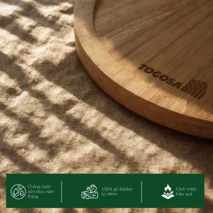 khay Gỗ Tròn Rubber Đa Năng
