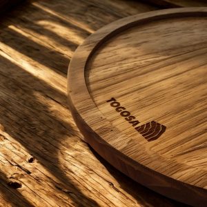 khay Gỗ Tròn Rubber Đa Năng