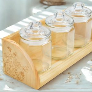 Bộ gia vị bầu 3 (Hũ thủy tinh) - THOGOSA