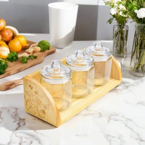 Bộ gia vị bầu 3 (Hũ thủy tinh) - THOGOSA