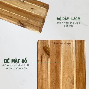 Thớt chữ nhật - Acacia - THOGOSA