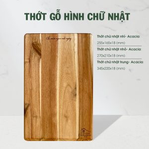 Thớt chữ nhật - Acacia - THOGOSA